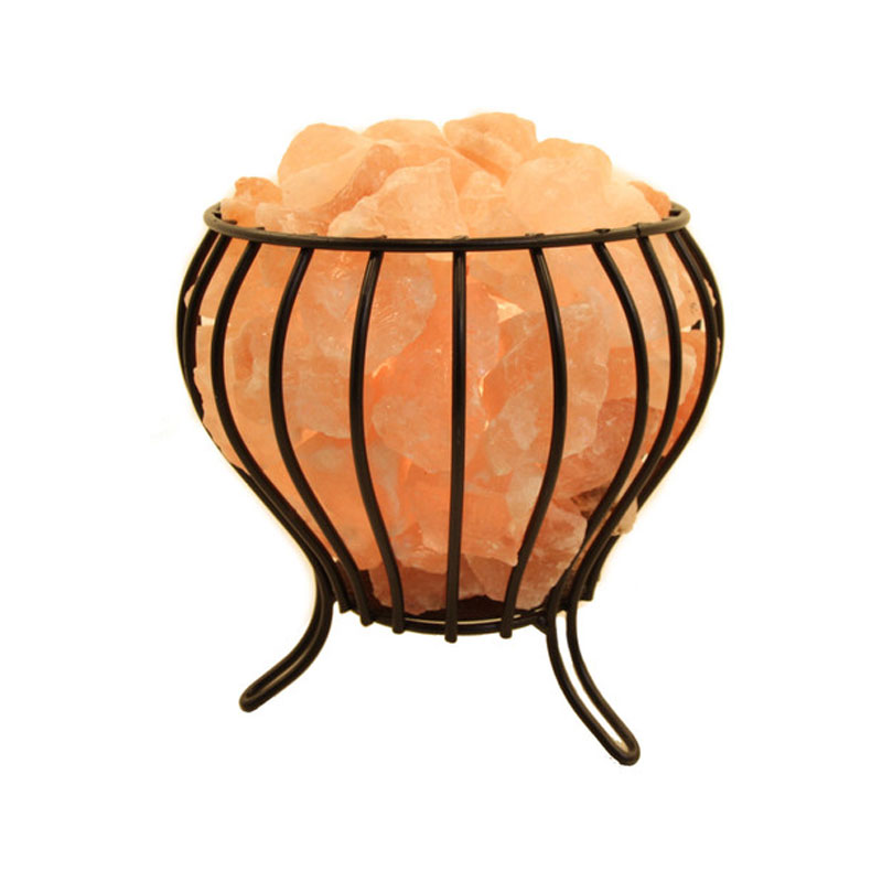 Metal Basket Salt Lamp