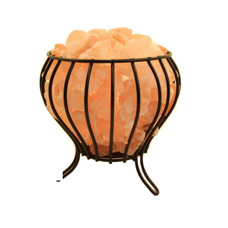 Metal Basket Salt Lamp