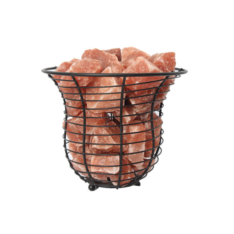 Metal Basket Salt Lamp